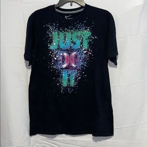 Nike Just Do It Black Athletic Wear T-Shirt